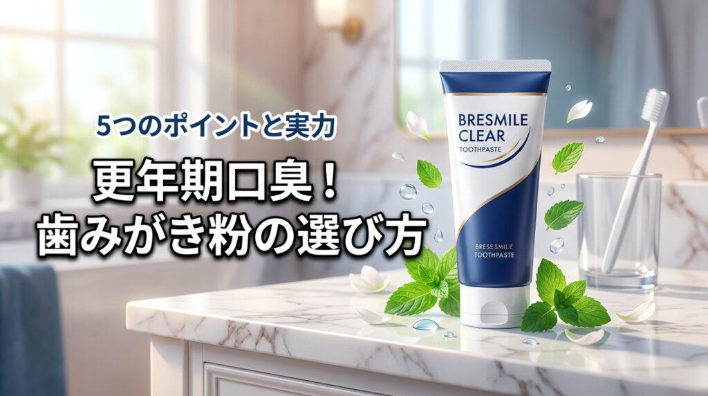 更年期の口臭対策！歯みがき粉の選び方5つのポイントとブレスマイルクリアの実力