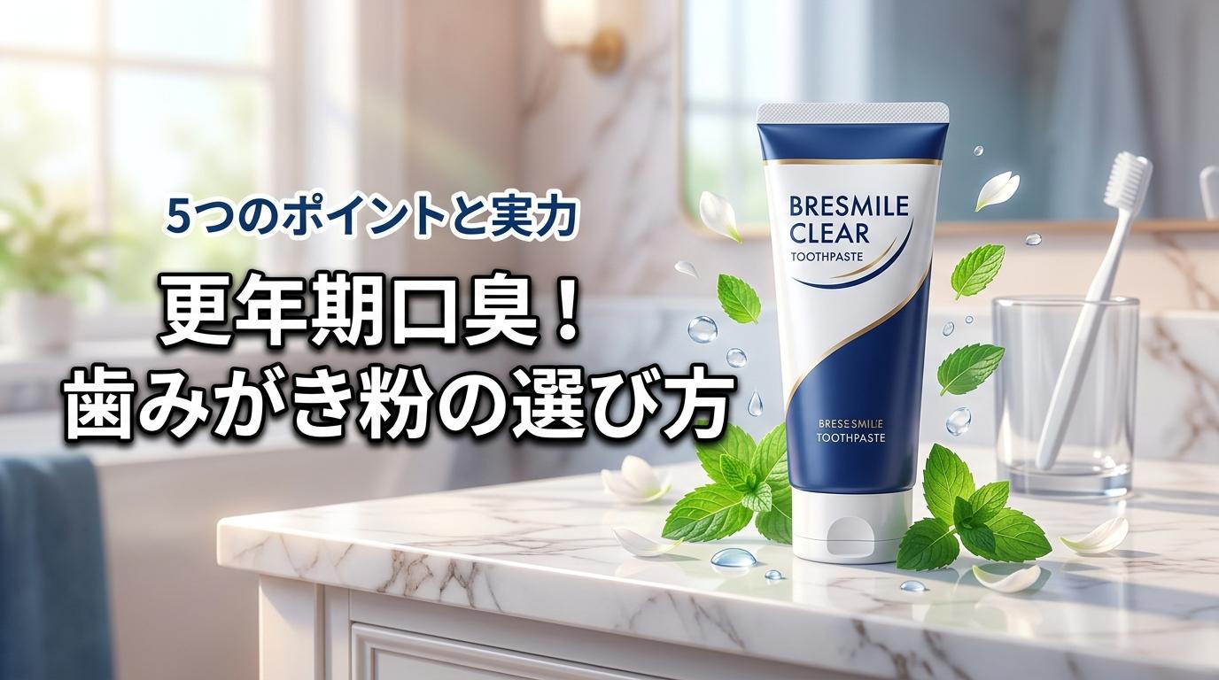 更年期の口臭対策！歯みがき粉の選び方5つのポイントとブレスマイルクリアの実力