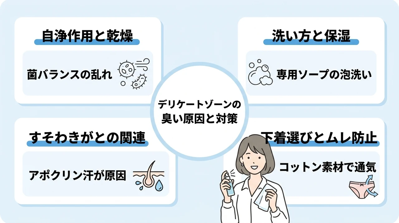 デリケートゾーンの臭い原因と対策