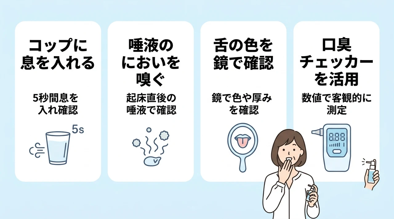 自分の口臭をセルフチェックする方法