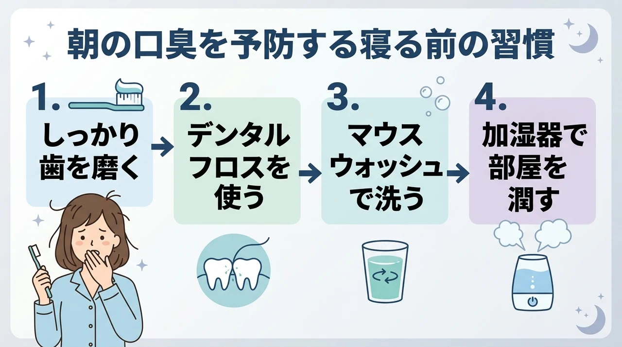 朝の口臭を予防する寝る前の習慣
