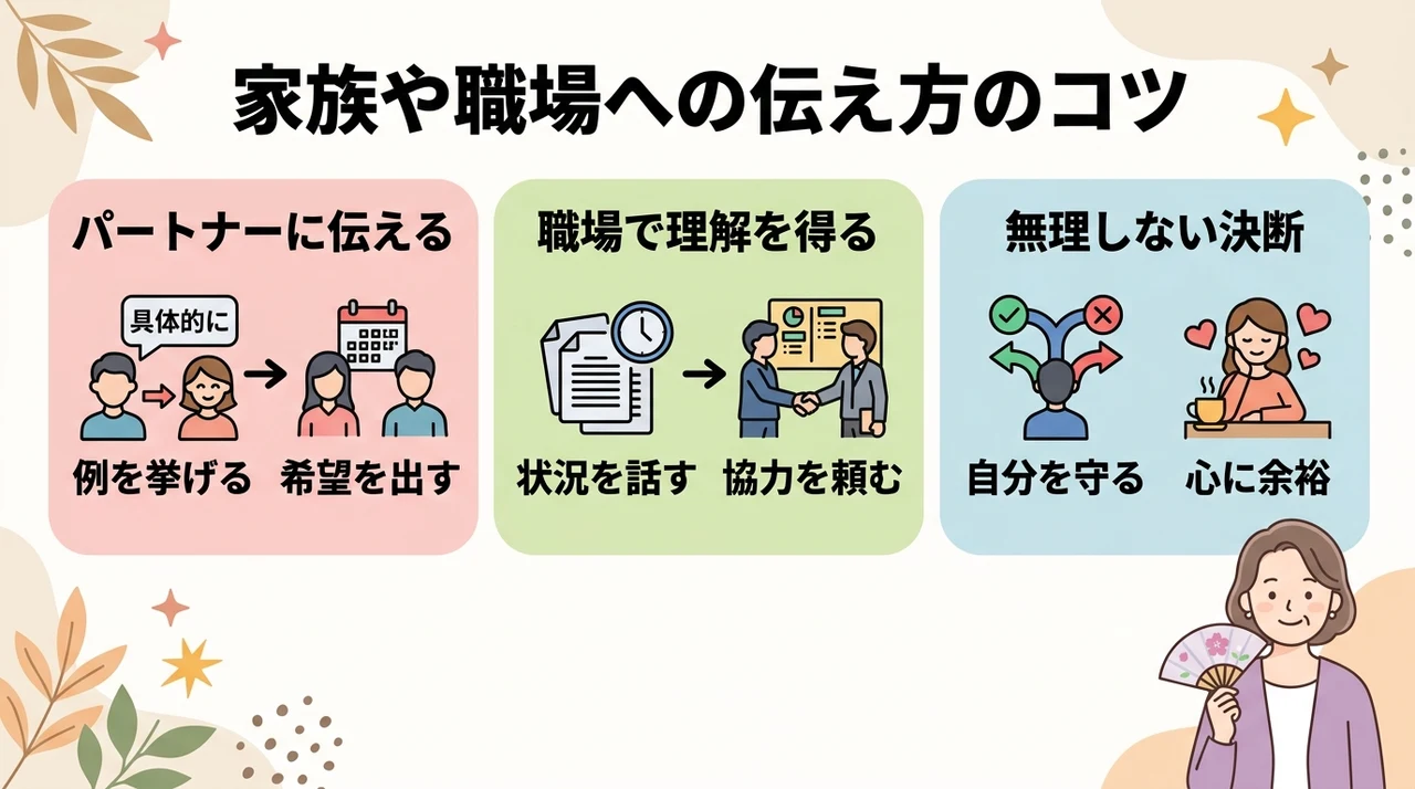 家族や職場への伝え方のコツ