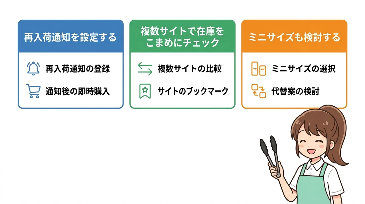 売り切れ時に確実に手に入れる方法
