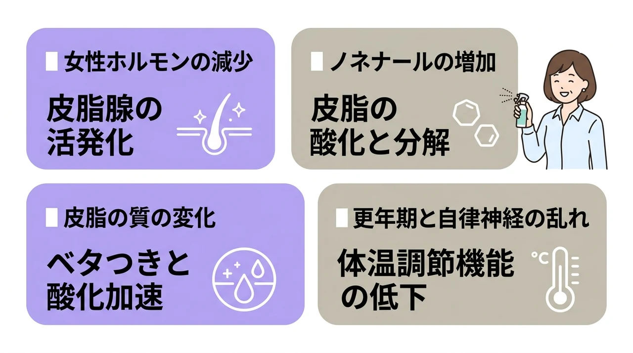 40代後半から自分のにおいが気になる原因とは