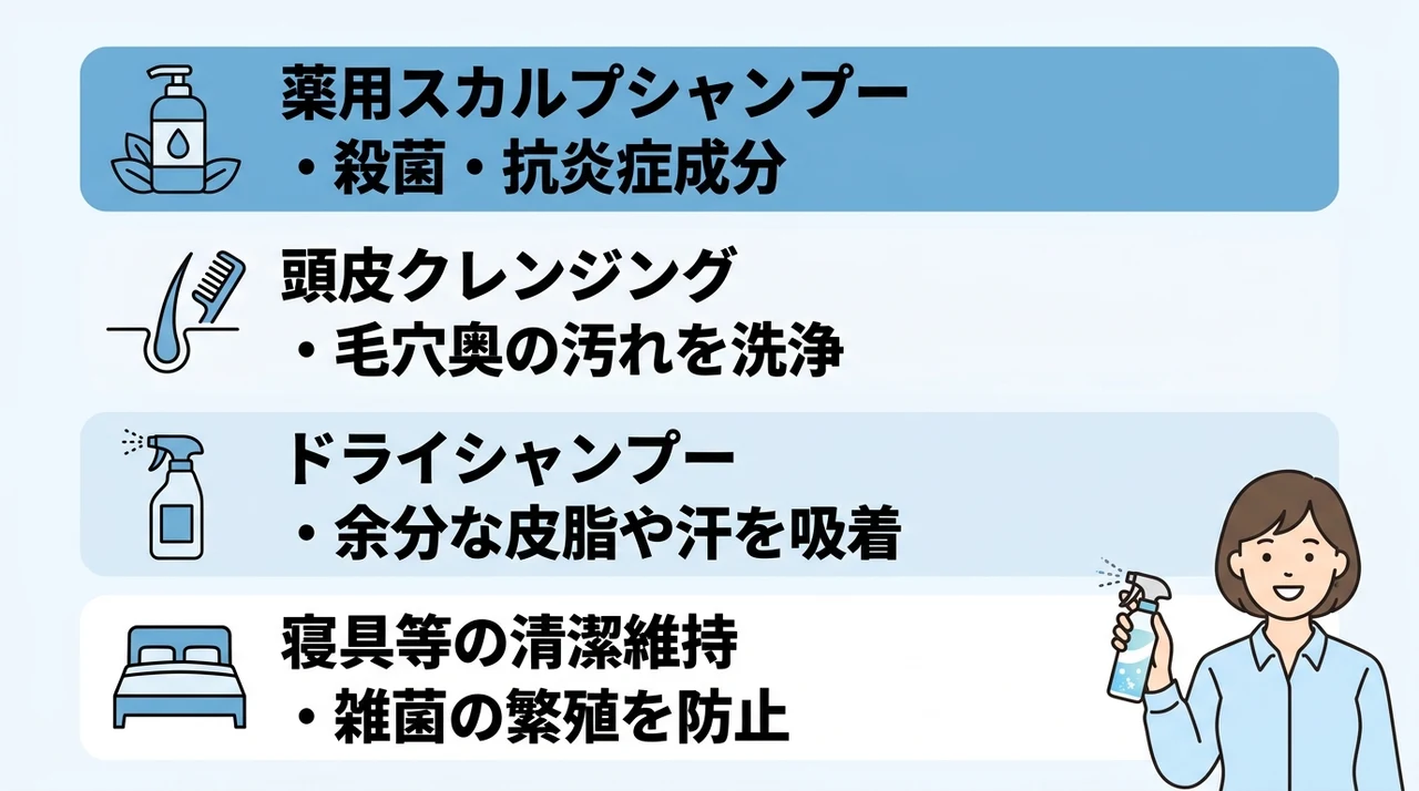 頭皮のにおい対策|洗い方とシャンプー選び